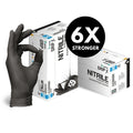 Grip-X Black — Heavy Duty Diamond Textured Nitrile Gloves